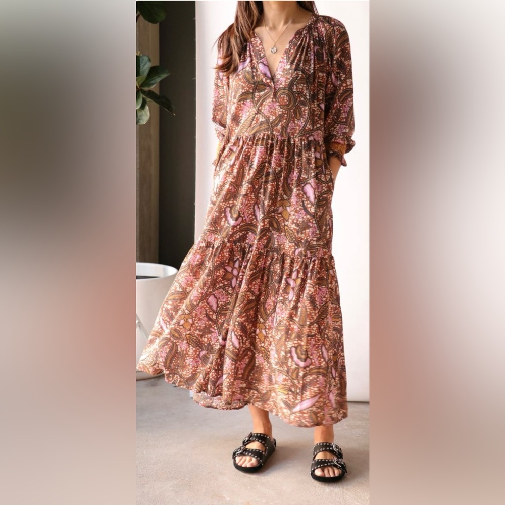 Xirena Olsen Printed Gauze Dress size Small